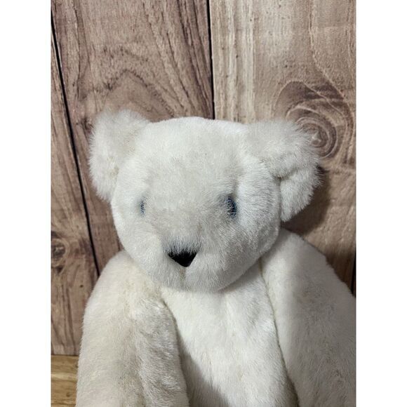 Vermont Teddy Bear Company Jointed Bear White/Cream 1994 Vintage - Picture 3 of 9